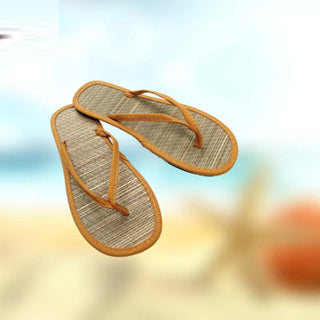 Buy og Women Flat Flip-flops Non-slip Sandals Bamboo Rattan