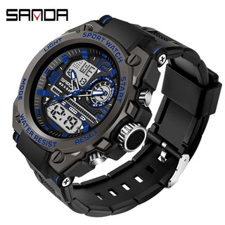 Buy 6024-blue Dual Display Men Sports Watches G Style LED Digital Waterproof Watches