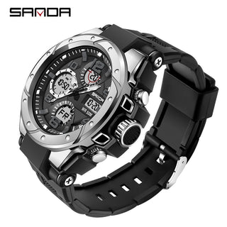 Buy 6008-silver Dual Display Men Sports Watches G Style LED Digital Waterproof Watches