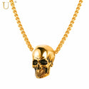 Halloween Skull Necklace Pendant Skeleton for Men
