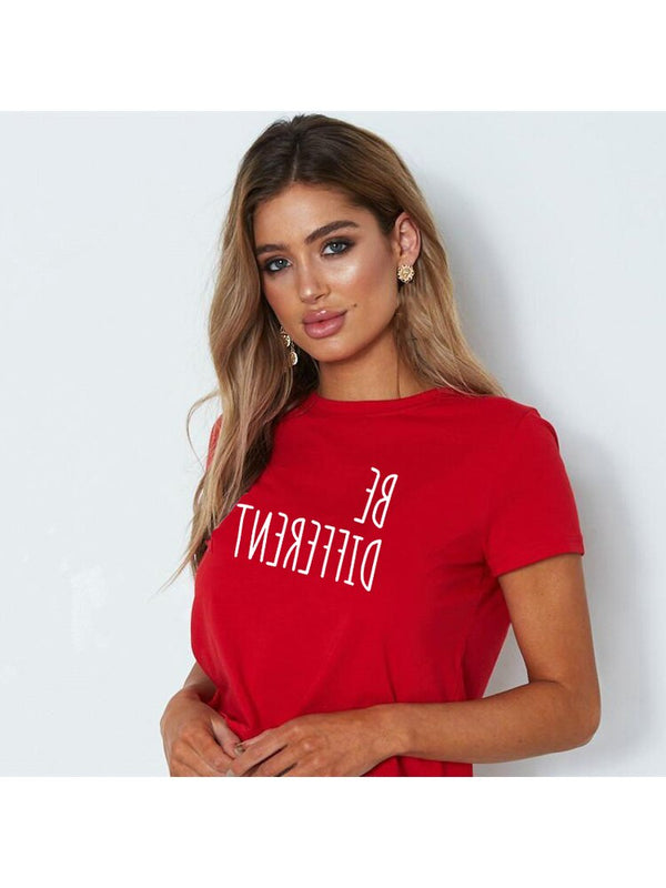 Be Different T-shirts Funny Quote Summer Fashion