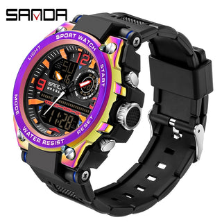 Buy 6024-purple-symphony Dual Display Men Sports Watches G Style LED Digital Waterproof Watches