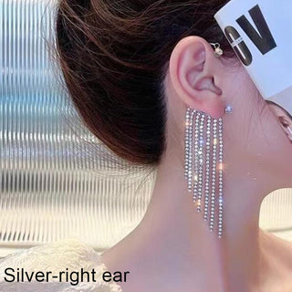 Buy k-right-ear-silver Shining Zircon Butterfly Ear Cuff Earrings for Women 1pc
