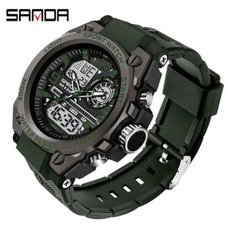Buy 6024-army-green Dual Display Men Sports Watches G Style LED Digital Waterproof Watches