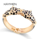 Animal Enamel Cuff Bracelets Bangle Gold Plated for Women