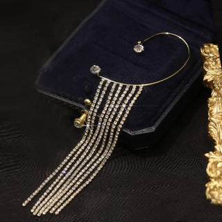 Buy k-left-ear-gold Shining Zircon Butterfly Ear Cuff Earrings for Women 1pc
