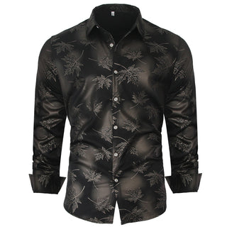 Buy black 2022 New Men Long Sleeve Maple Leaf Designer Shirts