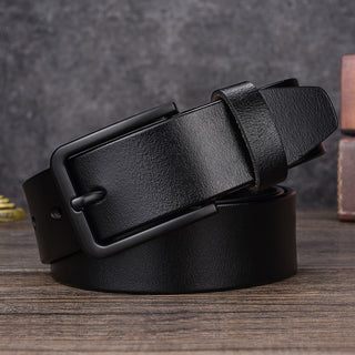 Buy black-3 Men's Belt Genuine Leather