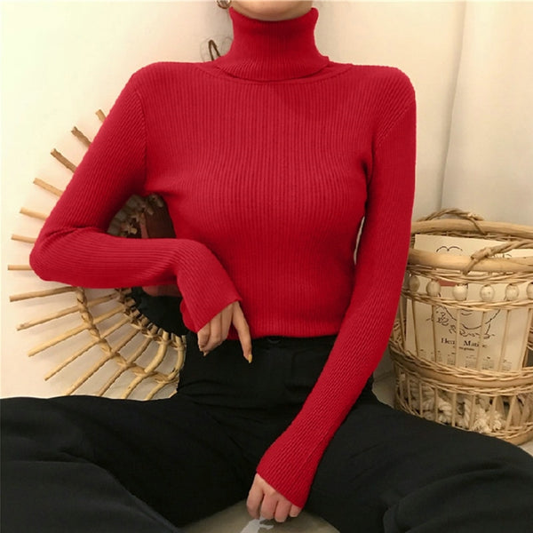 Turtleneck  Woman Knitted  Sweaters 2022