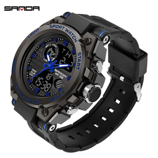 Buy 739-blue Dual Display Men Sports Watches G Style LED Digital Waterproof Watches