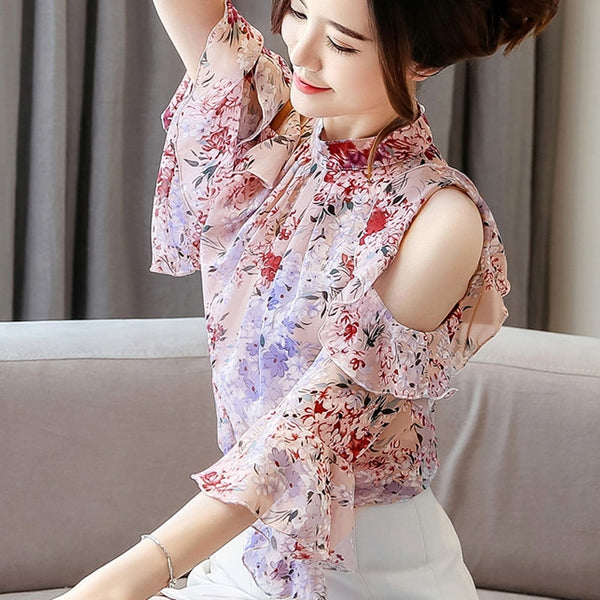 2022 Womens Blouses And Tops Short Sleeve Butterfly Sleeve O-neck