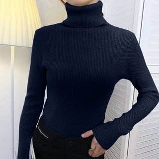 Buy dark-blue Turtleneck  Woman Knitted  Sweaters 2022