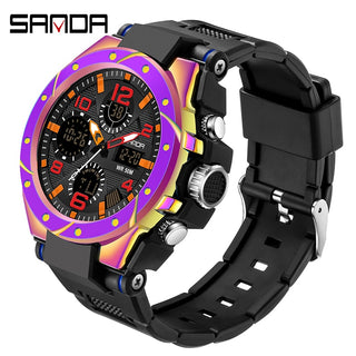 Buy 6008-purple-symphony Dual Display Men Sports Watches G Style LED Digital Waterproof Watches