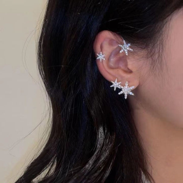 Shining Zircon Butterfly Ear Cuff Earrings for Women 1pc