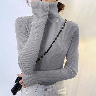 Buy grey Turtleneck  Woman Knitted  Sweaters 2022