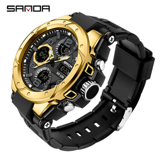 Buy 6008-gold Dual Display Men Sports Watches G Style LED Digital Waterproof Watches