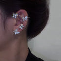 Zircon Butterfly Ear Cuff Earrings for Women 1pc Non Piercing Ear Clip