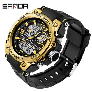 Buy 6024-gold Dual Display Men Sports Watches G Style LED Digital Waterproof Watches