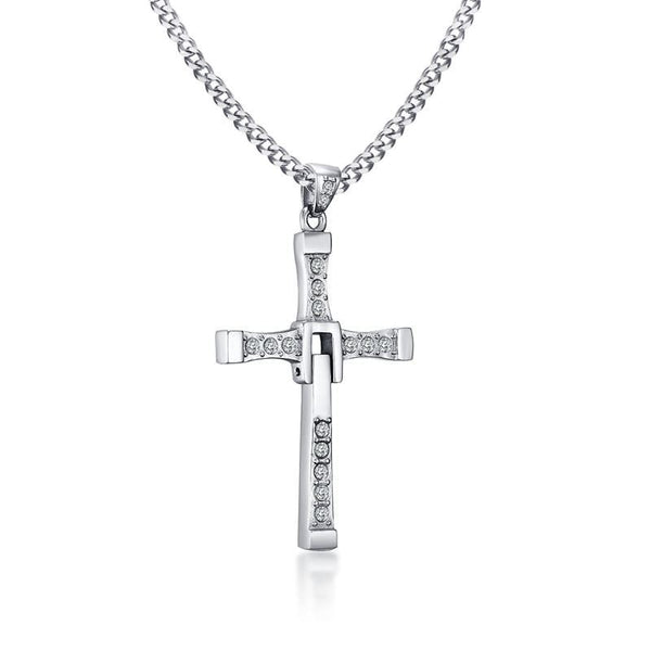 Men Stainless Steel CZ Necklace The Fast and The Furious Toretto