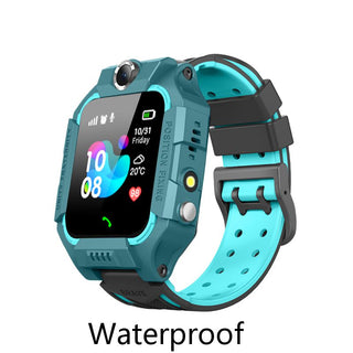 Buy green-waterproof Kids Smart Watch 2022 New Sim Card Smartwatch for Children SOS Call Phone Camera Voice Chat Photo Waterproof Boys Girls Gift Q19