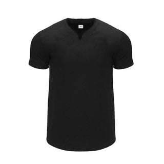 Buy black 2022 Men's New Fashion V neck Short Sleeve T Shirt Slim Fit
