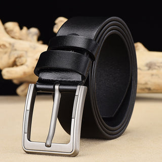 Buy black-2 Men's Belt Genuine Leather