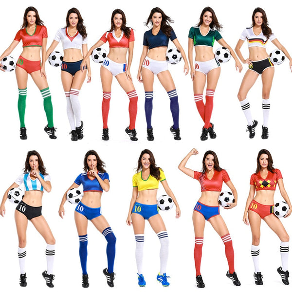 Girls Soccer Cheerleading Uniforms
