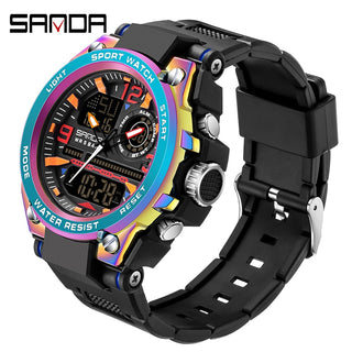 Buy 6024-blue-symphony Dual Display Men Sports Watches G Style LED Digital Waterproof Watches