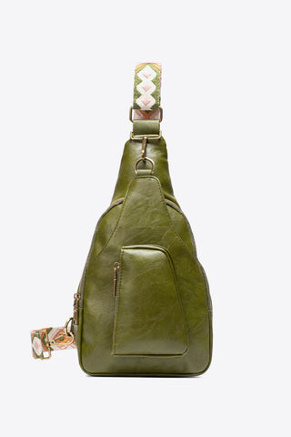 Buy green All The Feels PU Leather Sling Bag