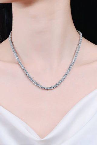Buy silver Moissanite Rhodium-Plated Necklace