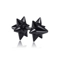 Test 1 pair Punk Black Stainless/Titanium Steel Stud Earrings For Men and Women Gothic. - Fashionontheboardwalk