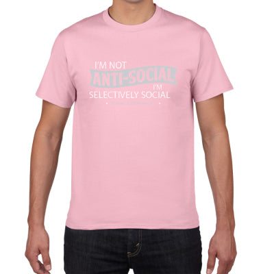 I am not anti-social summer T Shirts for Men 100% cotton.