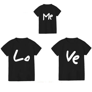 Buy black-white family matching clothes mother father daughter son kids baby T-shirt