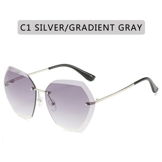 2020 Vintage Fashion Oversized Rimless Sunglasses. - Fashionontheboardwalk