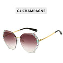 2020 Vintage Fashion Oversized Rimless Sunglasses. - Fashionontheboardwalk
