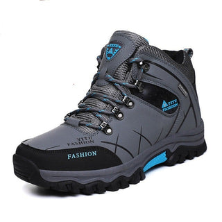 Buy 01-plush-gray Men's Winter Snow Boots Waterproof.