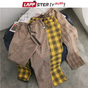 LAPPSTER-Youth Streetwear Black Plaid Men's Joggers 2020.