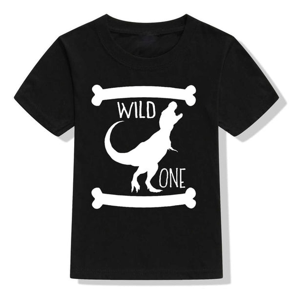 Dinosaur print Birthday T-Shirt 1st Birthday Wild One Tee.