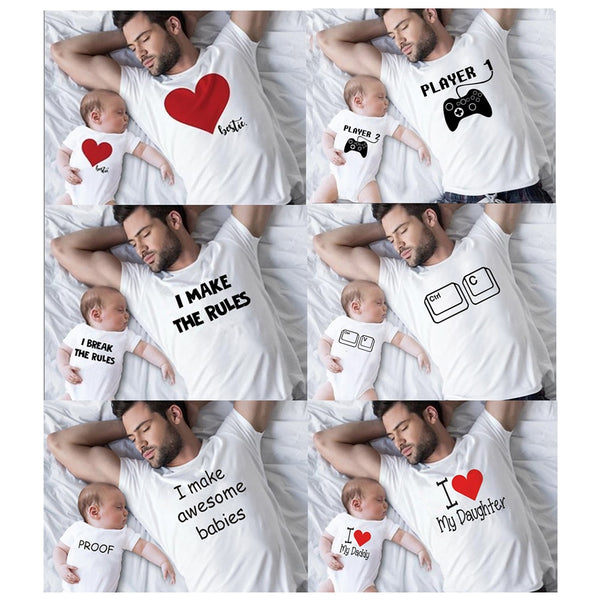 Father Daughter and  Father Son Matching Shirts Funny Print