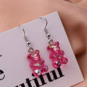 Sequins Resin Gummy Bear Dangle Earrings for Women