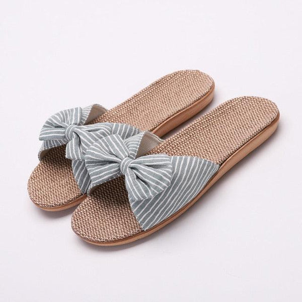 Women Flax Slippers Summer Casual Beachwear Bohemian Style. - Fashionontheboardwalk