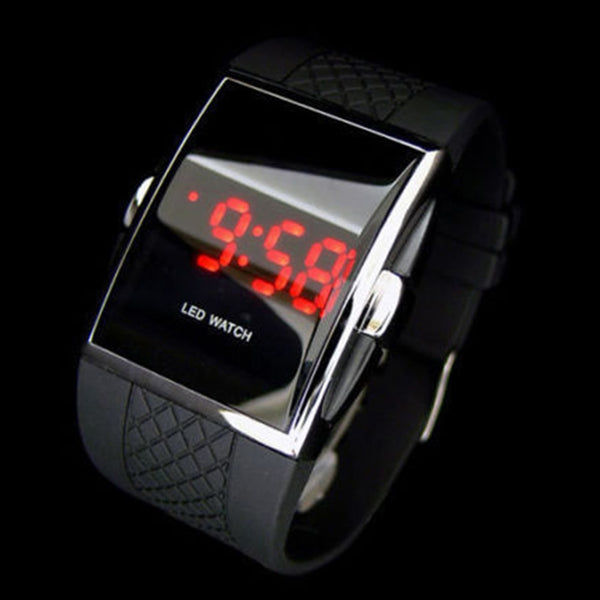 Fashion Casual Unisex Square Case LED Digital Display Sports Wrist Watch Gift