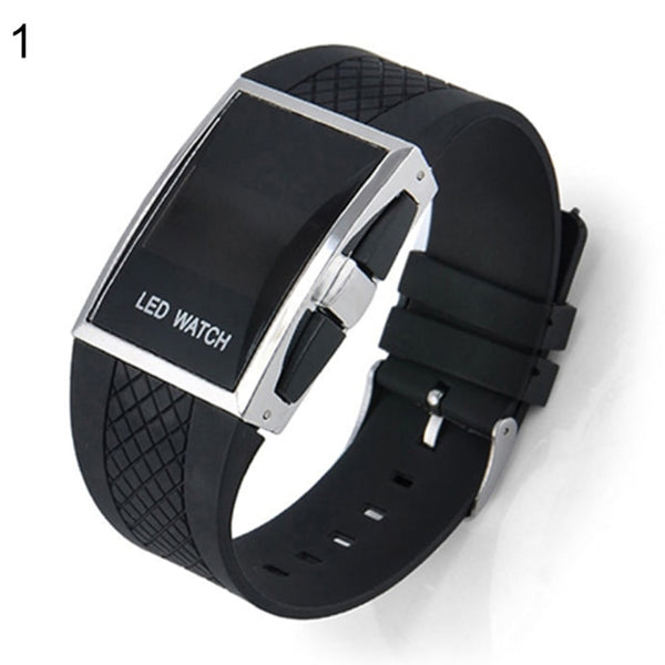 Fashion Casual Unisex Square Case LED Digital Display Sports Wrist Watch Gift