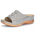 Women 5 Colors Summer Wedge Heels Sandals Plus Size. - Fashionontheboardwalk