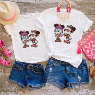 Buy qz-20ac1092 Daisy Duck Pattern T-Shirts Mom and Daughter.
