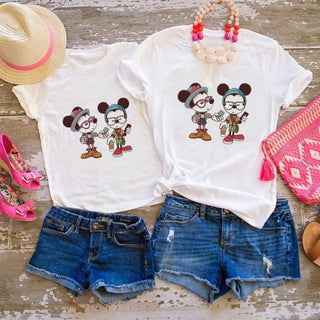 Buy qz-20ac1091 Daisy Duck Pattern T-Shirts Mom and Daughter.