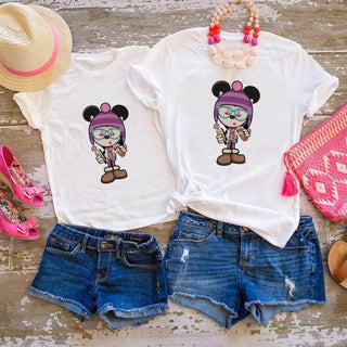 Buy qz-20ac1094 Daisy Duck Pattern T-Shirts Mom and Daughter.