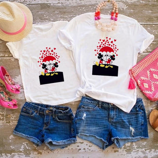 Buy qz-20ac1099 Daisy Duck Pattern T-Shirts Mom and Daughter.