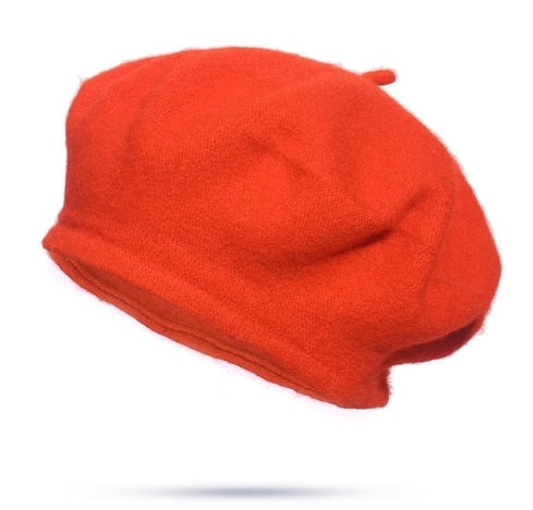 Girl Solid Color Beret French Beanie