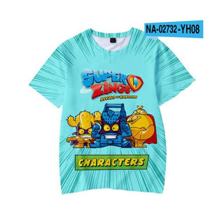 Buy sz1-005 Boys Super Zings Sonic Print Clothes 3D Funny T-Shirts.